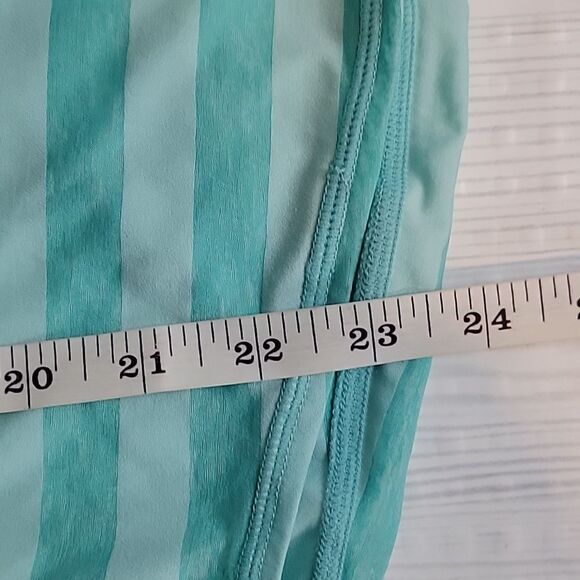 Z by Zella open back striped yoga top - aqua Women's Size M - Picture 9 of 10